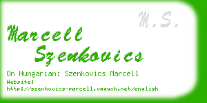 marcell szenkovics business card